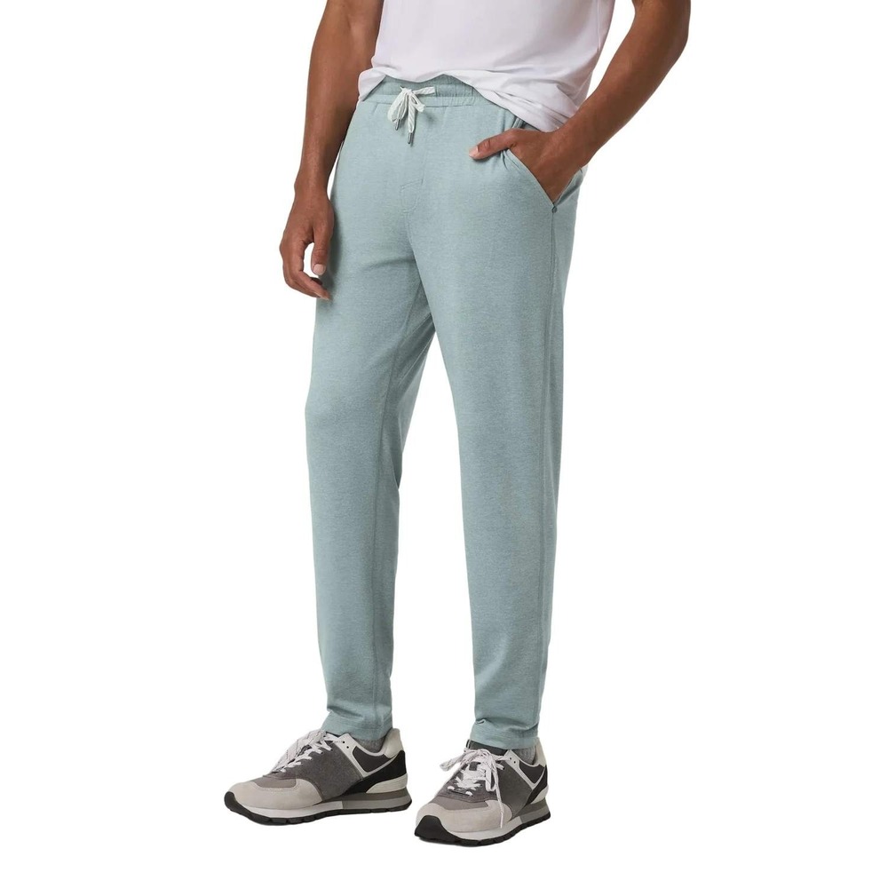 Vuori Ponto Performance Pant Men L Aqua Green Blue Dreamknit Jogger Workout V418